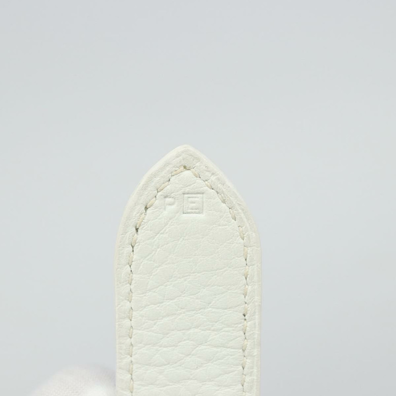 【日本直送】愛馬仕 Trim 35 肩背包，Togo 皮革，白色/銀色，正品編號 176262A-11