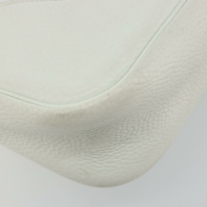 【日本直送】愛馬仕 Trim 35 肩背包，Togo 皮革，白色/銀色，正品編號 176262A-14