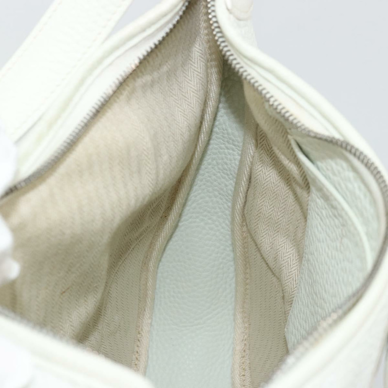 【日本直送】愛馬仕 Trim 35 肩背包，Togo 皮革，白色/銀色，正品編號 176262A-20