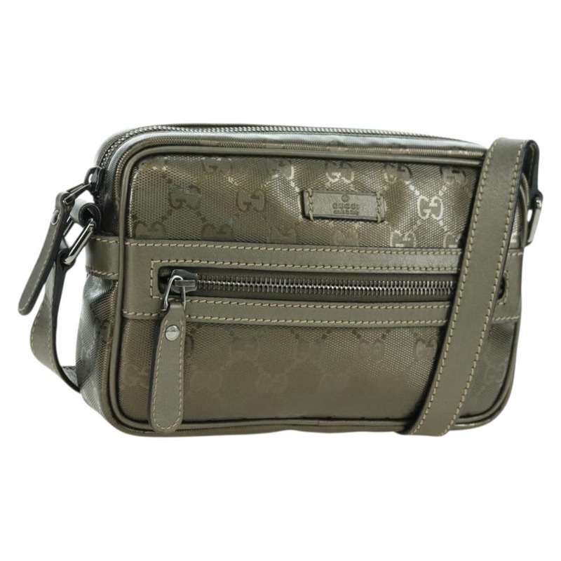 【日本直送】GUCCI GG Implementation 單肩包 PVC 灰色銀色 201447 Auth am11476V-0