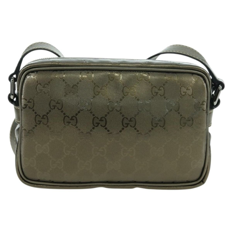 【日本直送】GUCCI GG Implementation 單肩包 PVC 灰色銀色 201447 Auth am11476V-1