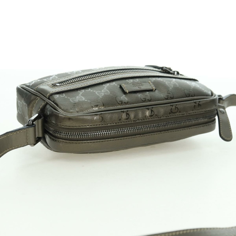 【日本直送】GUCCI GG Implementation 單肩包 PVC 灰色銀色 201447 Auth am11476V-5