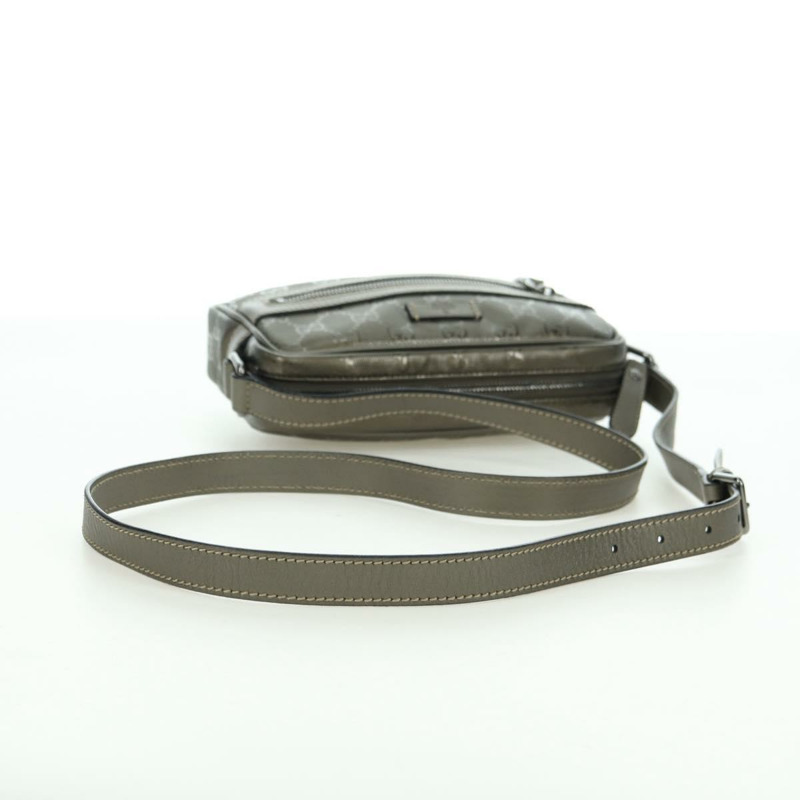 【日本直送】GUCCI GG Implementation 單肩包 PVC 灰色銀色 201447 Auth am11476V-6