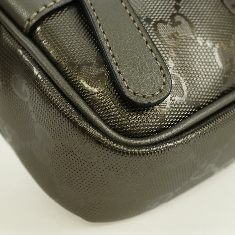 【日本直送】GUCCI GG Implementation 單肩包 PVC 灰色銀色 201447 Auth am11476V-7