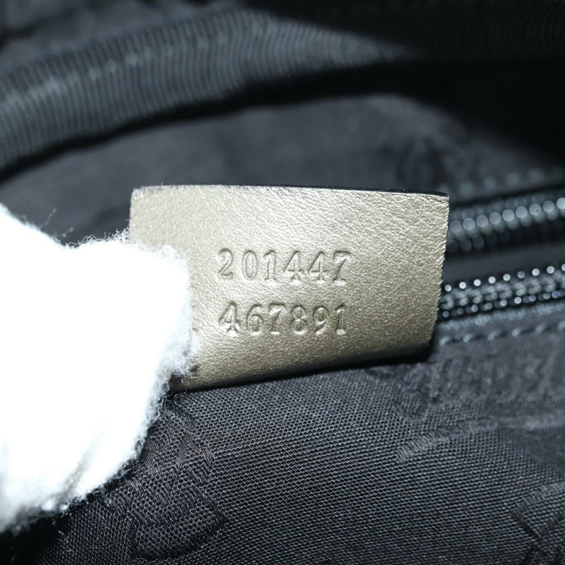 【日本直送】GUCCI GG Implementation 單肩包 PVC 灰色銀色 201447 Auth am11476V-10