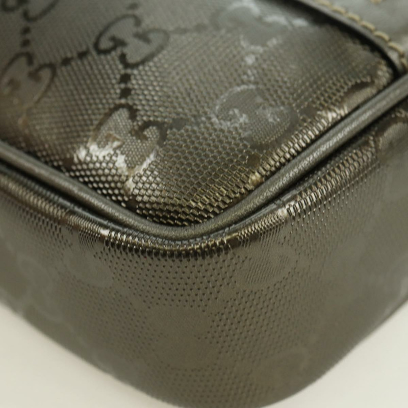 【日本直送】GUCCI GG Implementation 單肩包 PVC 灰色銀色 201447 Auth am11476V-14