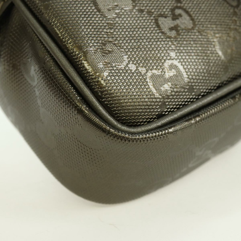 【日本直送】GUCCI GG Implementation 單肩包 PVC 灰色銀色 201447 Auth am11476V-15