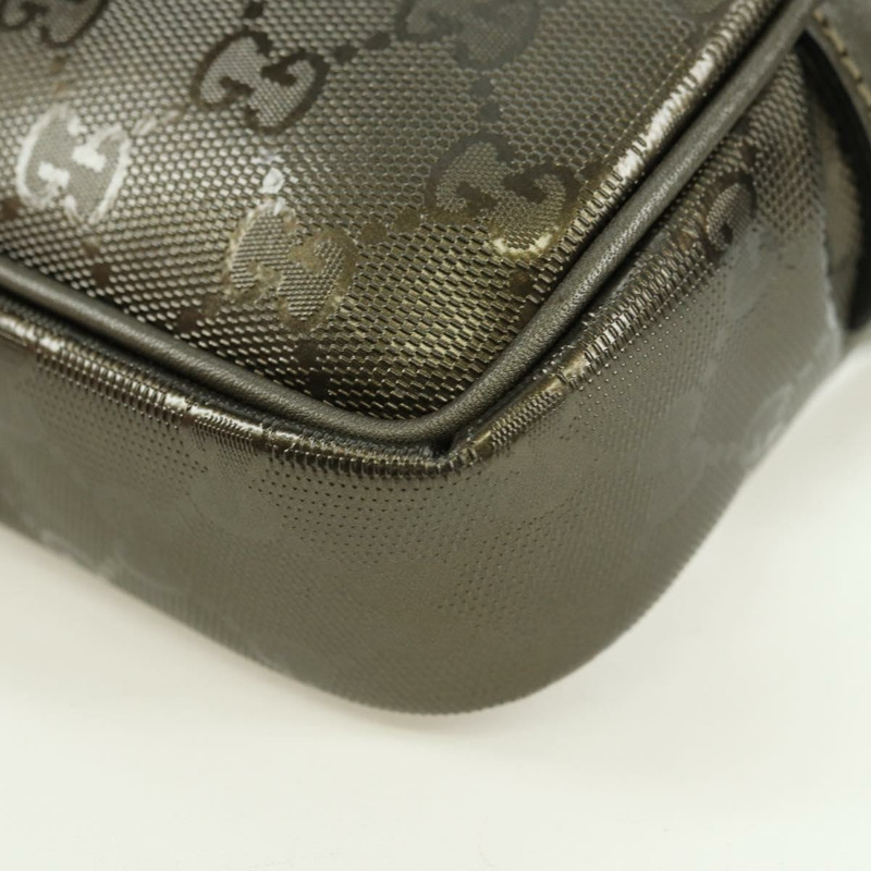 【日本直送】GUCCI GG Implementation 單肩包 PVC 灰色銀色 201447 Auth am11476V-16