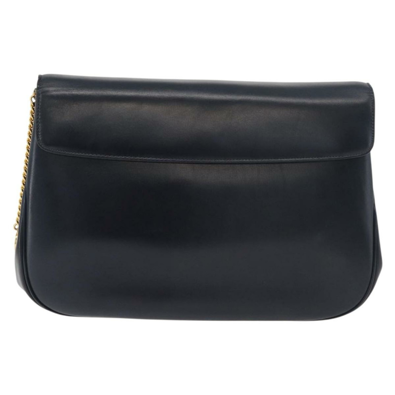 【日本直送】Christian Dior 鏈條肩背包 皮革 海軍藍 金色 正品 am11468A-1