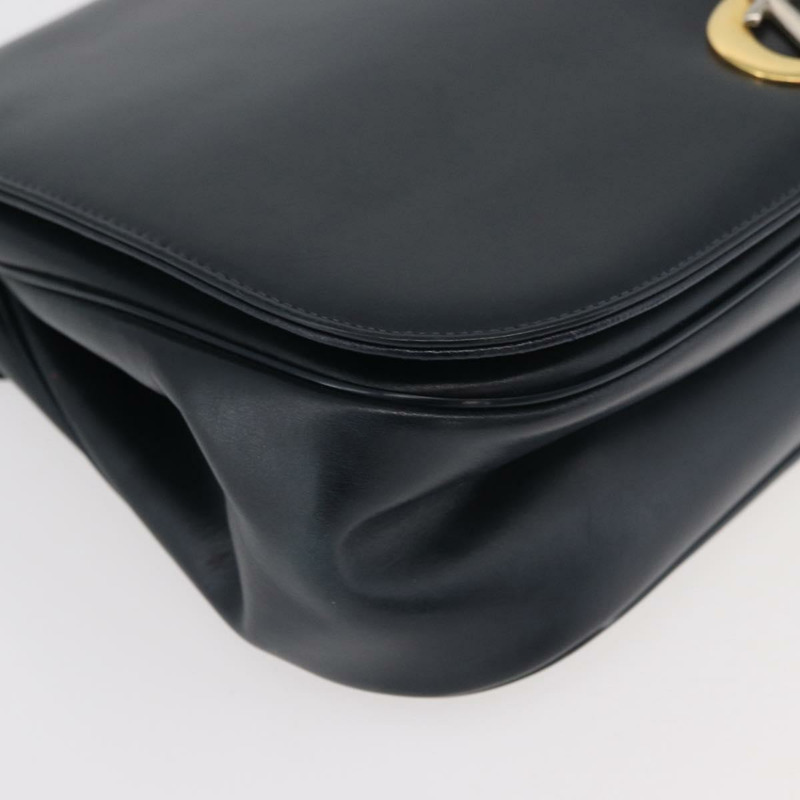 【日本直送】Christian Dior 鏈條肩背包 皮革 海軍藍 金色 正品 am11468A-8