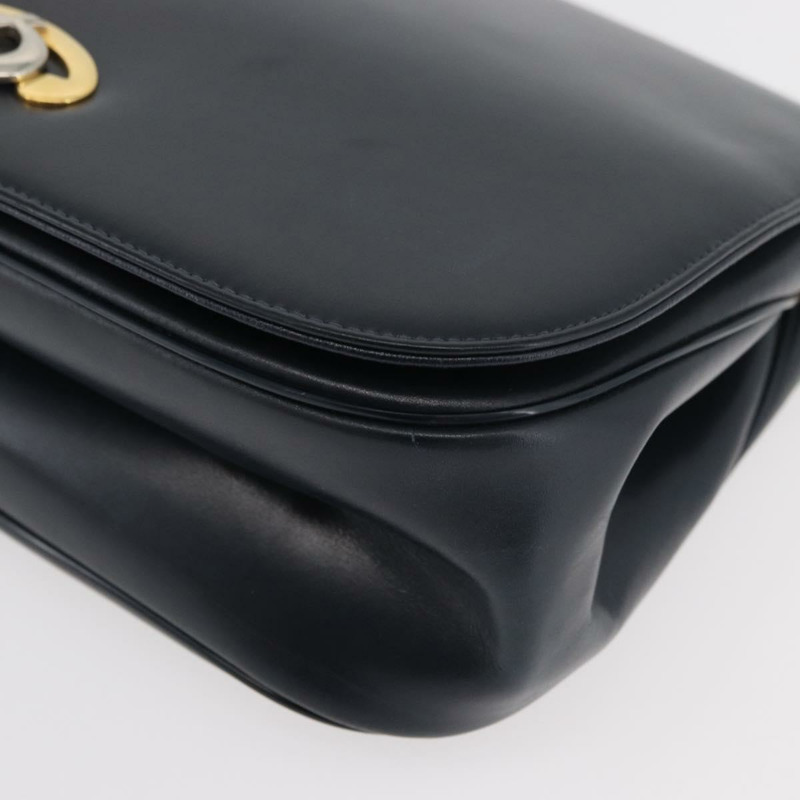 【日本直送】Christian Dior 鏈條肩背包 皮革 海軍藍 金色 正品 am11468A-13