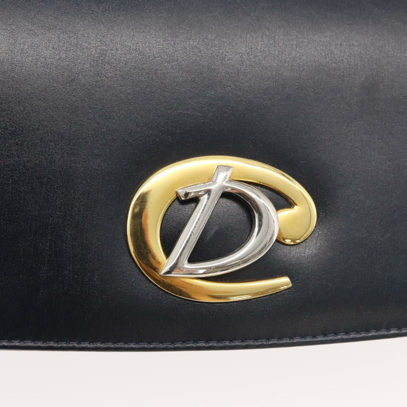 【日本直送】Christian Dior 鏈條肩背包 皮革 海軍藍 金色 正品 am11468A-16