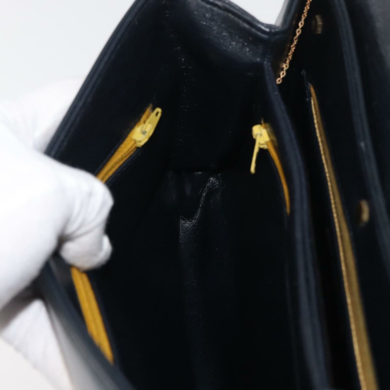 【日本直送】Christian Dior 鏈條肩背包 皮革 海軍藍 金色 正品 am11468A-19