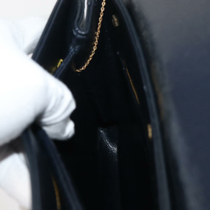 【日本直送】Christian Dior 鏈條肩背包 皮革 海軍藍 金色 正品 am11468A-22