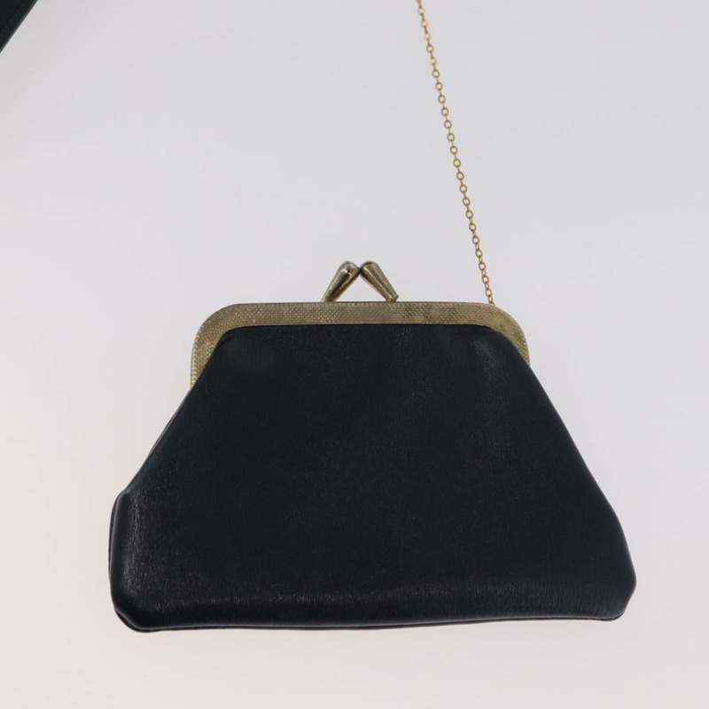 【日本直送】Christian Dior 鏈條肩背包 皮革 海軍藍 金色 正品 am11468A-25