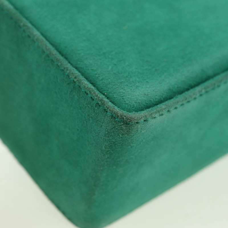 【日本直送】Christian Dior 鏈條肩背包 絨面革 綠色 金色 正品 BA12278V-14