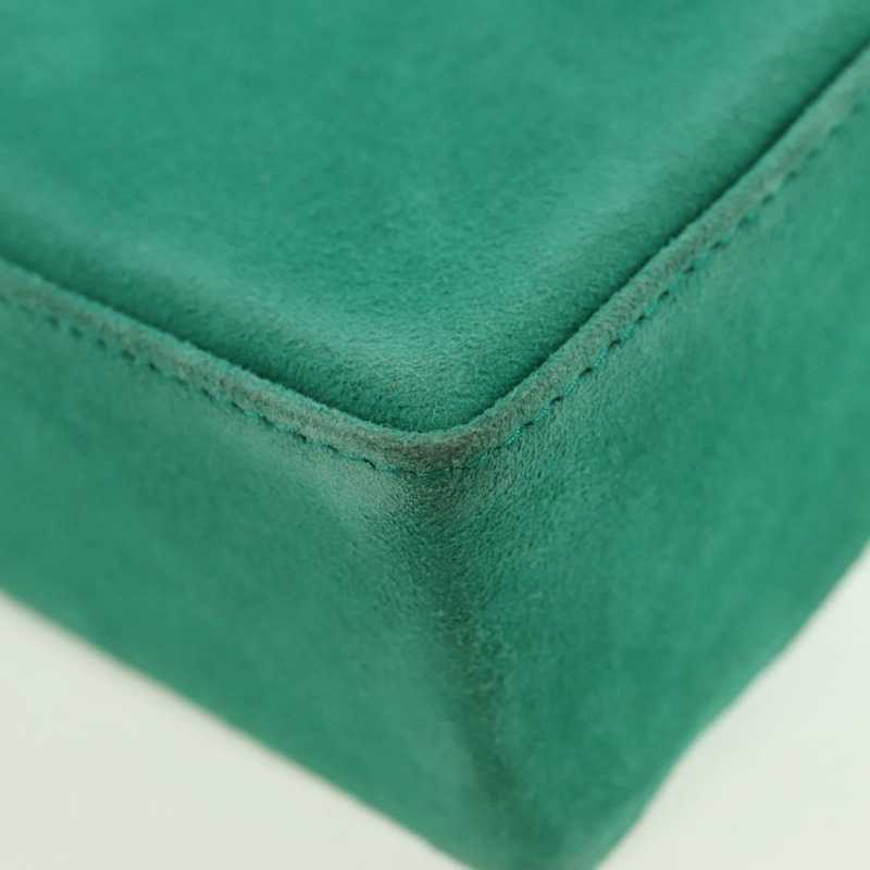 【日本直送】Christian Dior 鏈條肩背包 絨面革 綠色 金色 正品 BA12278V-15