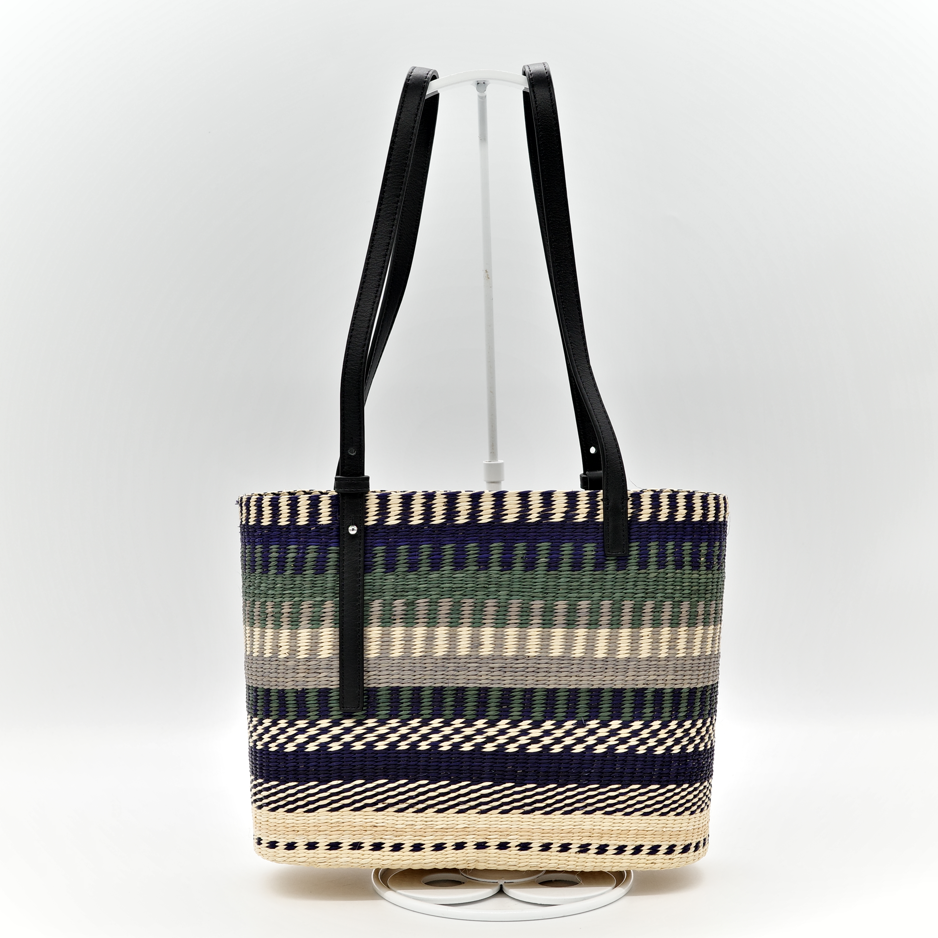 Loewe 羅威 SMALL SQUARE Rainbow BASKET 草編包-5