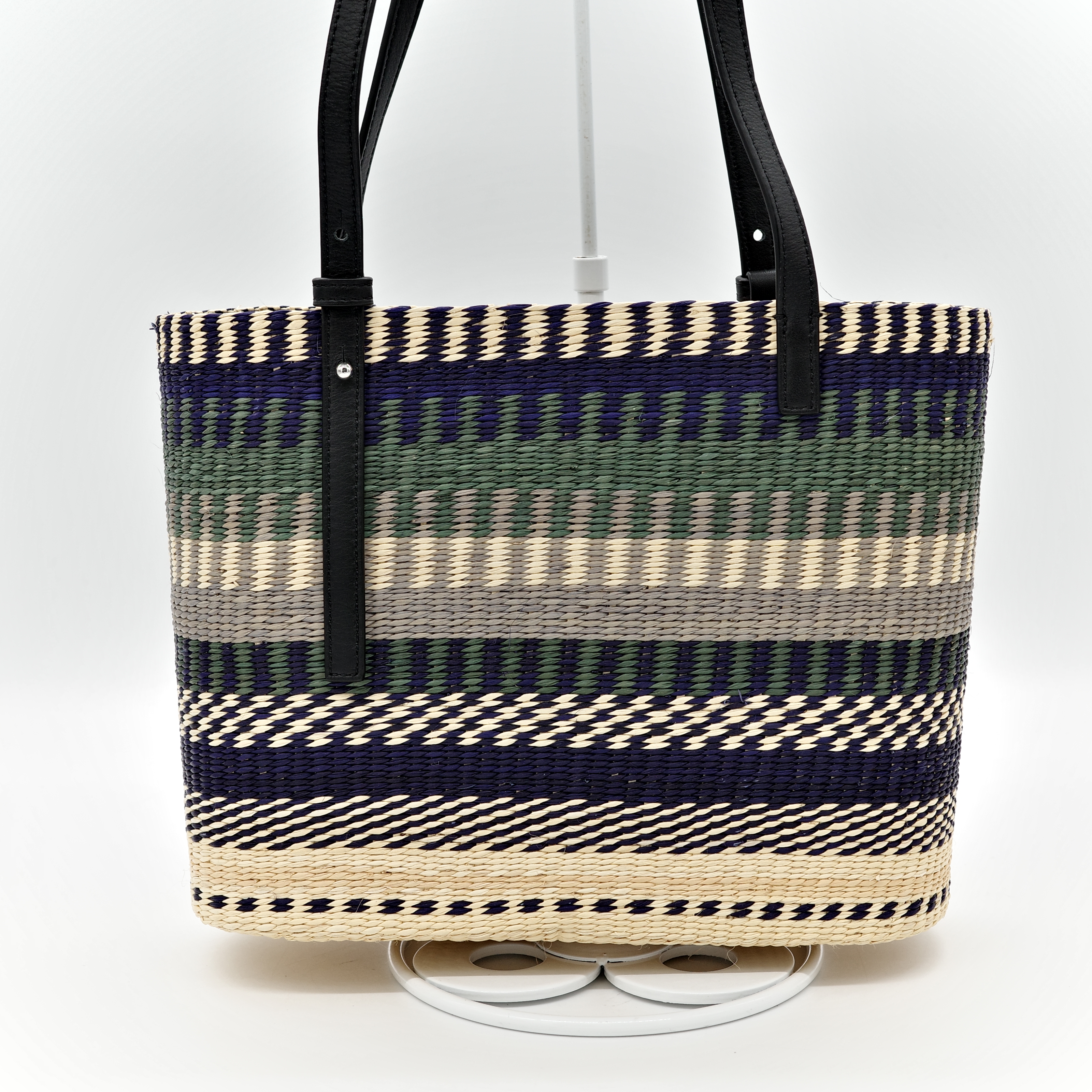 Loewe 羅威 SMALL SQUARE Rainbow BASKET 草編包-6