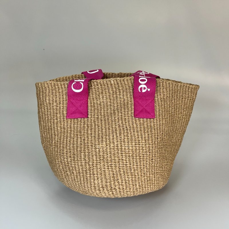 CHLOE 粉色竹籃包-1