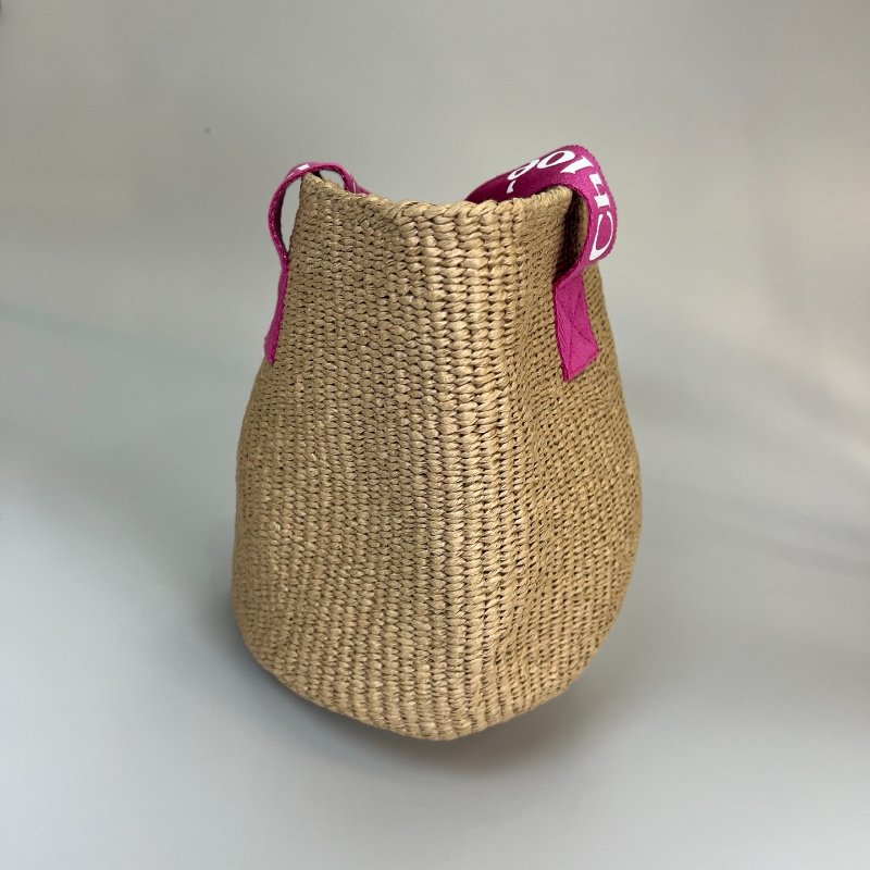 CHLOE 粉色竹籃包-2