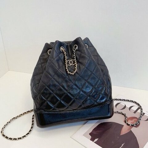 香奈兒/Chanel Gabrielle全黑色漸變流浪雙肩包 中号