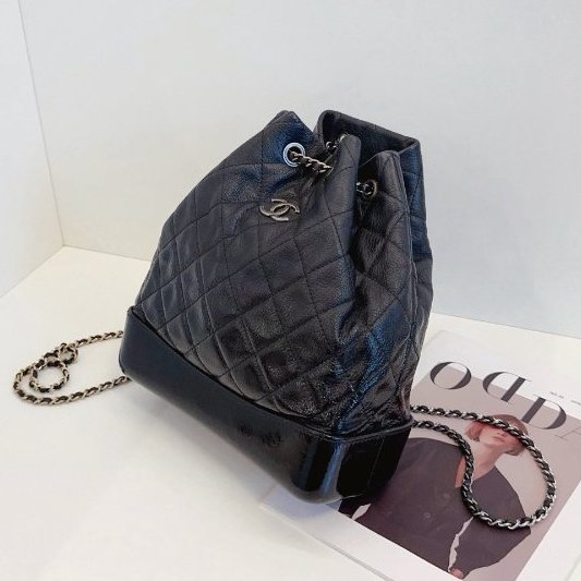 香奈兒/Chanel Gabrielle全黑色漸變流浪雙肩包 中号-2