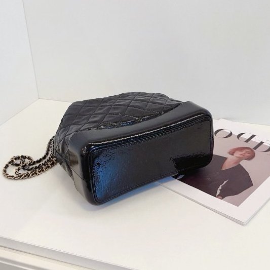 香奈兒/Chanel Gabrielle全黑色漸變流浪雙肩包 中号-4