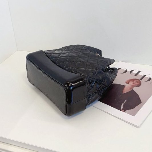 香奈兒/Chanel Gabrielle全黑色漸變流浪雙肩包 中号-5