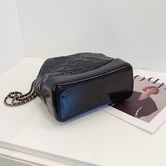 香奈兒/Chanel Gabrielle全黑色漸變流浪雙肩包 中号-8