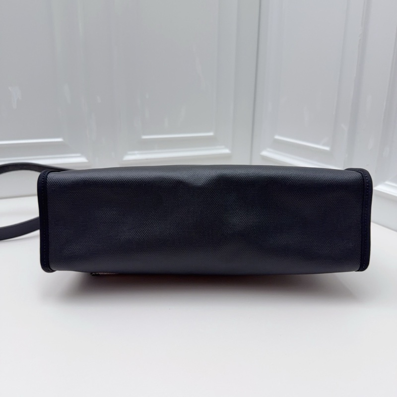 擱置品帶膜Hermes 愛馬仕 Herbag 31黑色Toile H防水帆布手提包-3