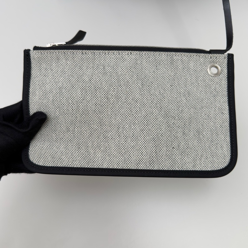 擱置品帶膜Hermes 愛馬仕 Herbag 31黑色Toile H防水帆布手提包-6