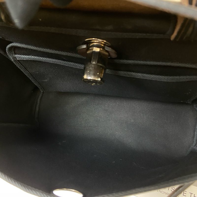 Hermes/愛馬仕 Herbag31 牛皮拼帆布-6