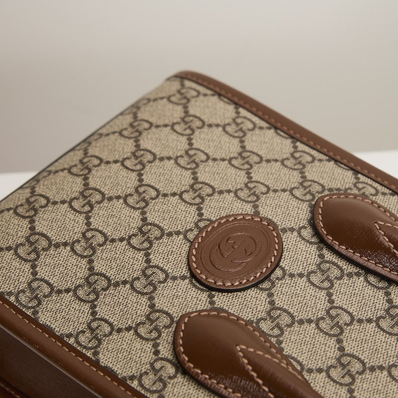 二手Gucci Retro mini 琴譜包/棕老花-5
