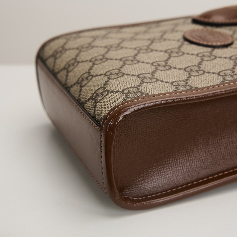 二手Gucci Retro mini 琴譜包/棕老花-7