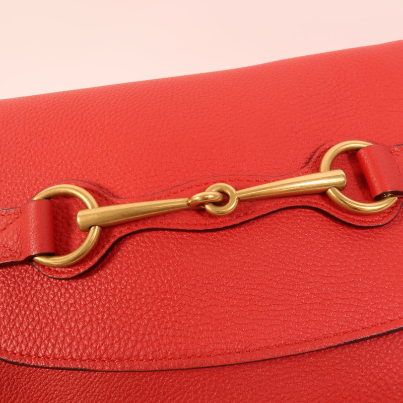 GUCCI 牛皮皮革Horsebit肩背袋-6