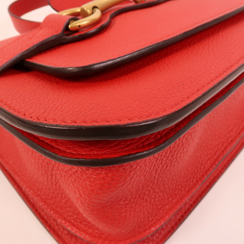 GUCCI 牛皮皮革Horsebit肩背袋-12