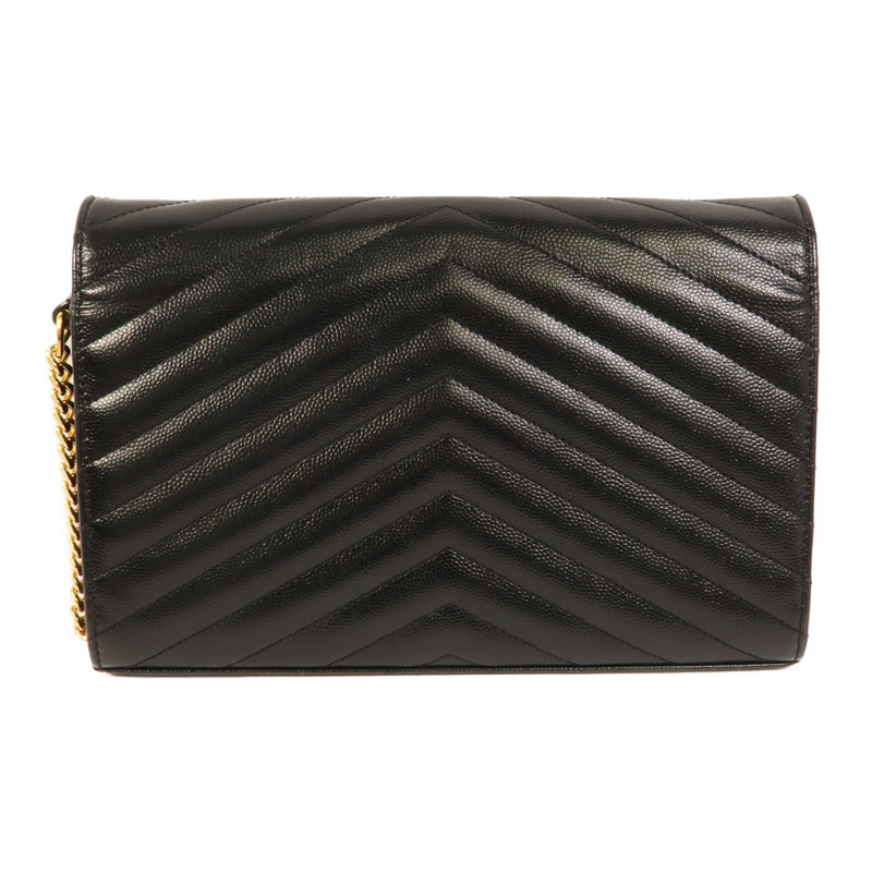 SAINT LAURENT 牛皮皮革Cassandre Envelope鏈帶肩背袋-1