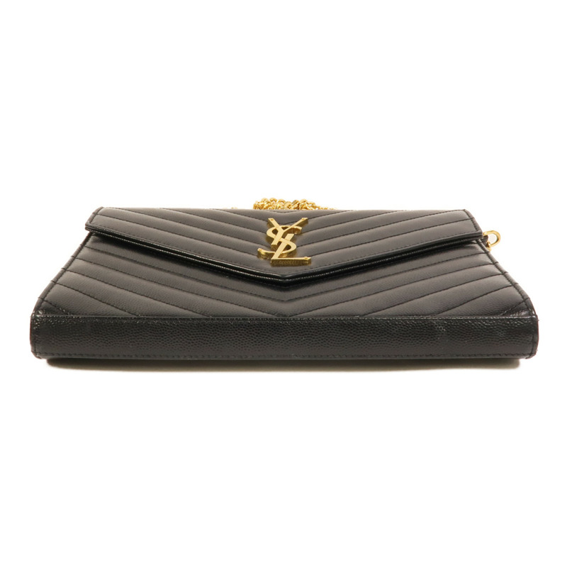 SAINT LAURENT 牛皮皮革Cassandre Envelope鏈帶肩背袋-3