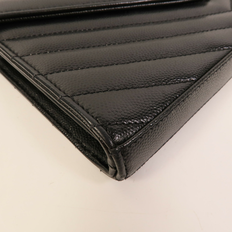 SAINT LAURENT 牛皮皮革Cassandre Envelope鏈帶肩背袋-9
