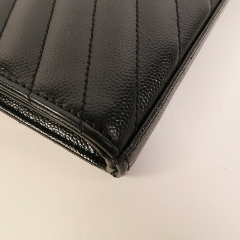 SAINT LAURENT 牛皮皮革Cassandre Envelope鏈帶肩背袋-11