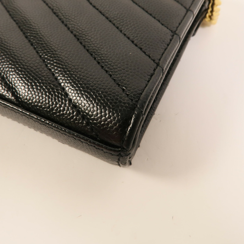 SAINT LAURENT 牛皮皮革Cassandre Envelope鏈帶肩背袋-12