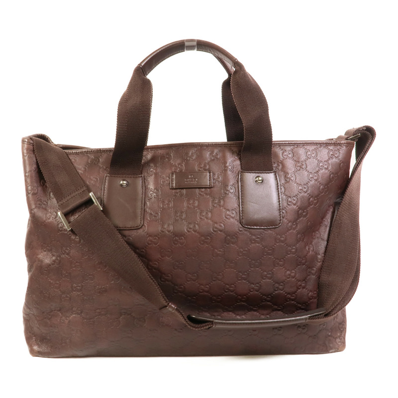 GUCCI 牛皮皮革GG Guccissima Tote手挽肩背兩用袋-0