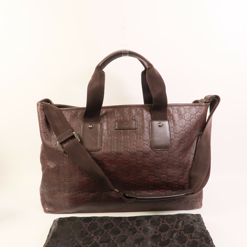 GUCCI 牛皮皮革GG Guccissima Tote手挽肩背兩用袋-9