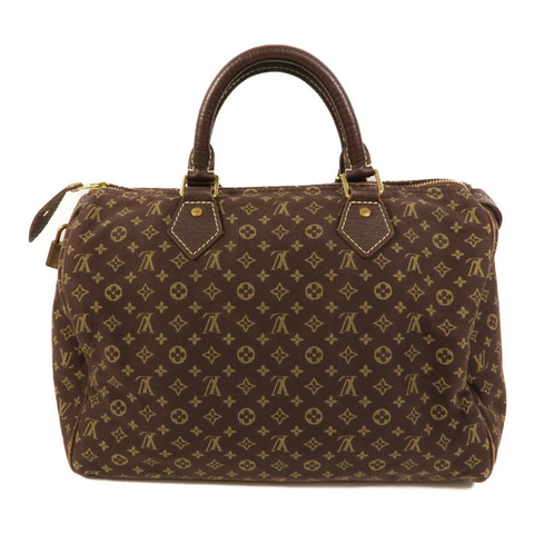 LOUIS VUITTON Monogram Mini Lin Speedy 30金扣手挽袋
