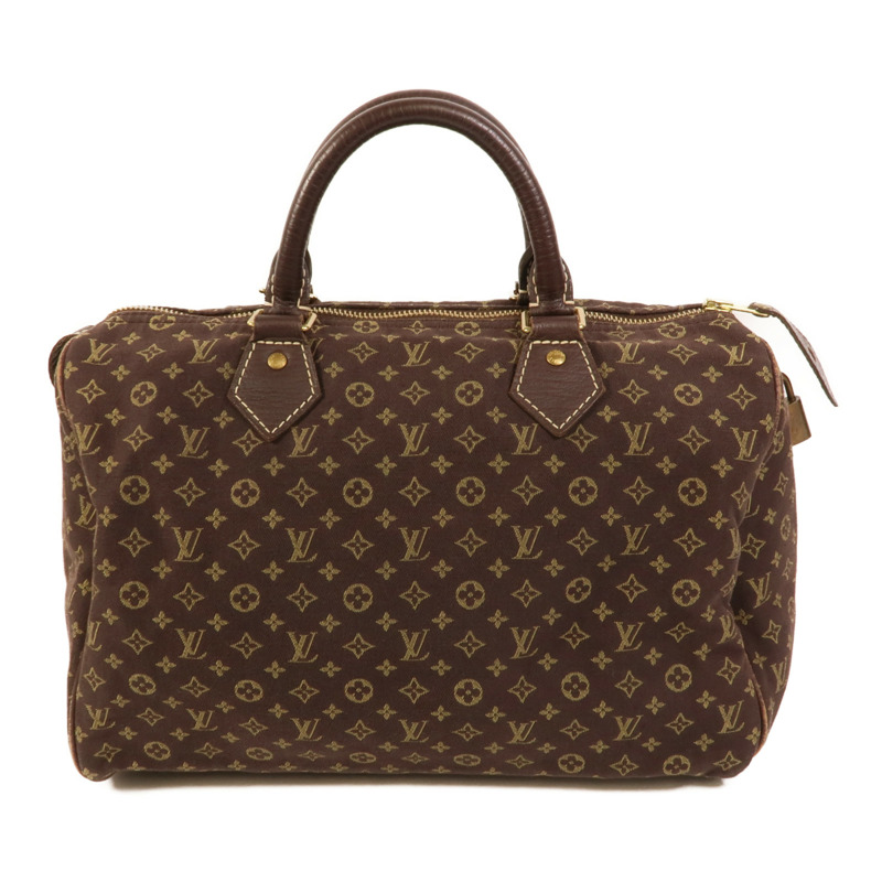 LOUIS VUITTON Monogram Mini Lin Speedy 30金扣手挽袋-1