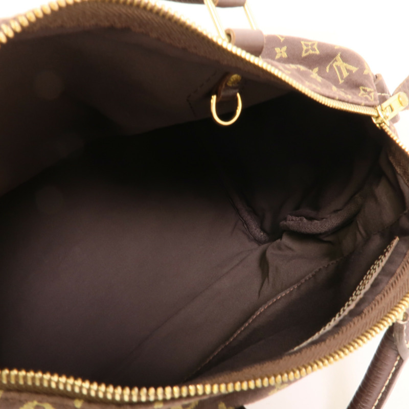 LOUIS VUITTON Monogram Mini Lin Speedy 30金扣手挽袋-4