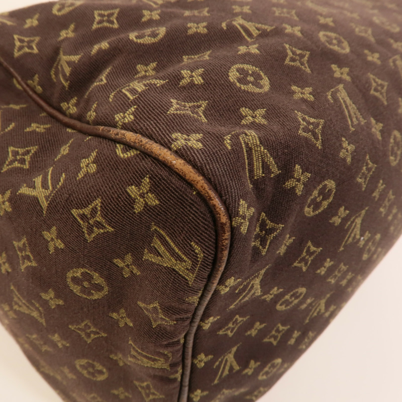 LOUIS VUITTON Monogram Mini Lin Speedy 30金扣手挽袋-11
