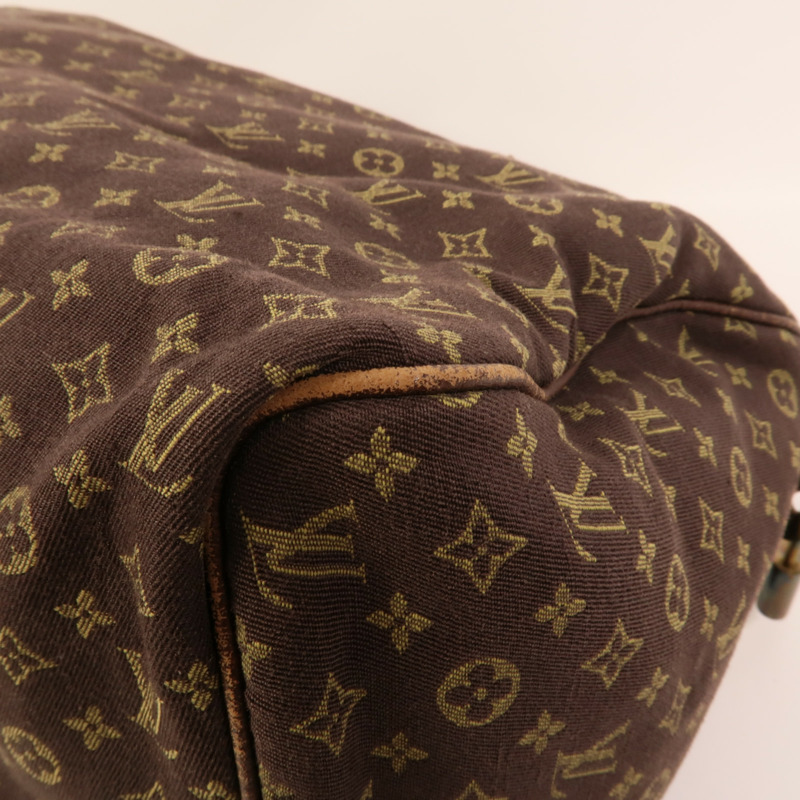 LOUIS VUITTON Monogram Mini Lin Speedy 30金扣手挽袋-12