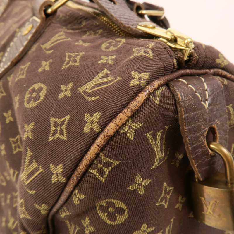 LOUIS VUITTON Monogram Mini Lin Speedy 30金扣手挽袋-14